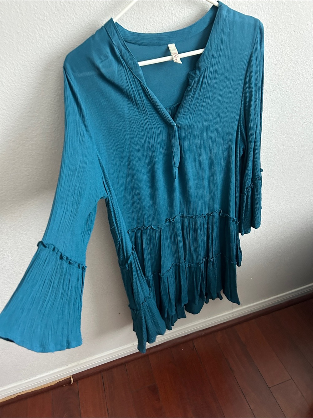 Beautiful blue flowy coverup dress